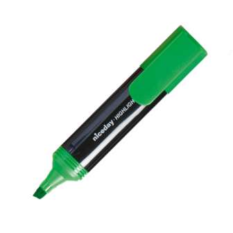 Korostuskynä niceday 5mm viisto, vihreä,  12 kpl/ras