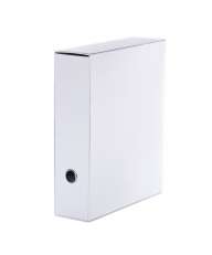 Kotelomappi A4 8cm pahvia PP valkoinen