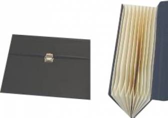 Kotikansio A4 8-taskua metallilukko musta