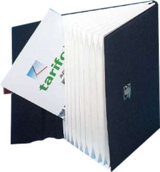 Kotikansio A4 8-taskua metallilukko sininen