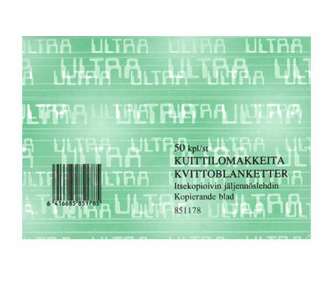 Kuittilomake A6 jäljentävä