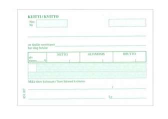 Kuittilomake UltraA6