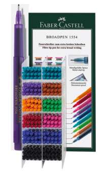 Faber-Castell kuitukärkikynä 1554 broadpen 180 kpl/sarja