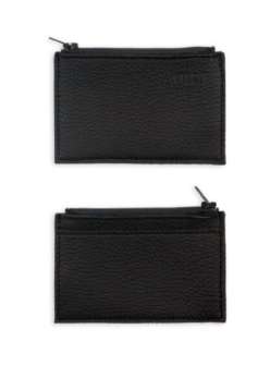 Kukkaro nahkainen musta