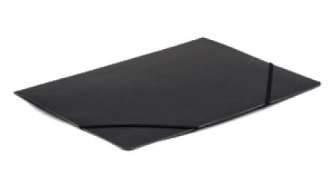 Kulmalukkokansio 105K musta kiiltopahvia economy