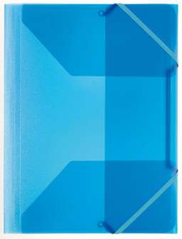 Kulmalukkokansio OD A4 PP kirkas sininen 5 kpl/pkt