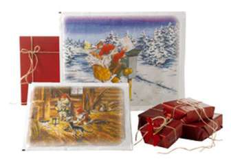 Kuplapussi Joulu Kissat sisämitta 215x255 mm 10/nippu