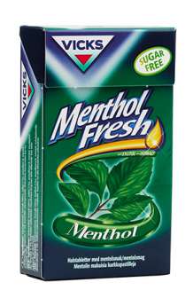 Kurkkupastilli Vicks vahva täyteläinen mentol 40g/ras