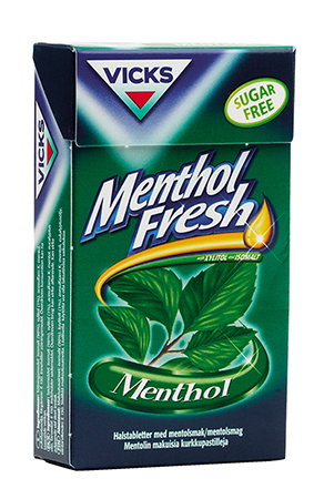 Kurkkupastilli Vicks vahva täyteläinen mentol 40g/ras