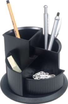 Kynälokerikko Helit musta 4-osainen pyöreä