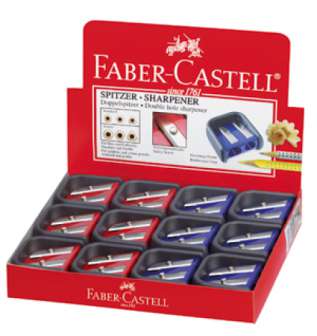 Kynänteroitin Faber-Castell Rubber Grip 2-reikäinen,12/pak