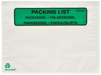 Lähetyslistatasku C5 100% paperi