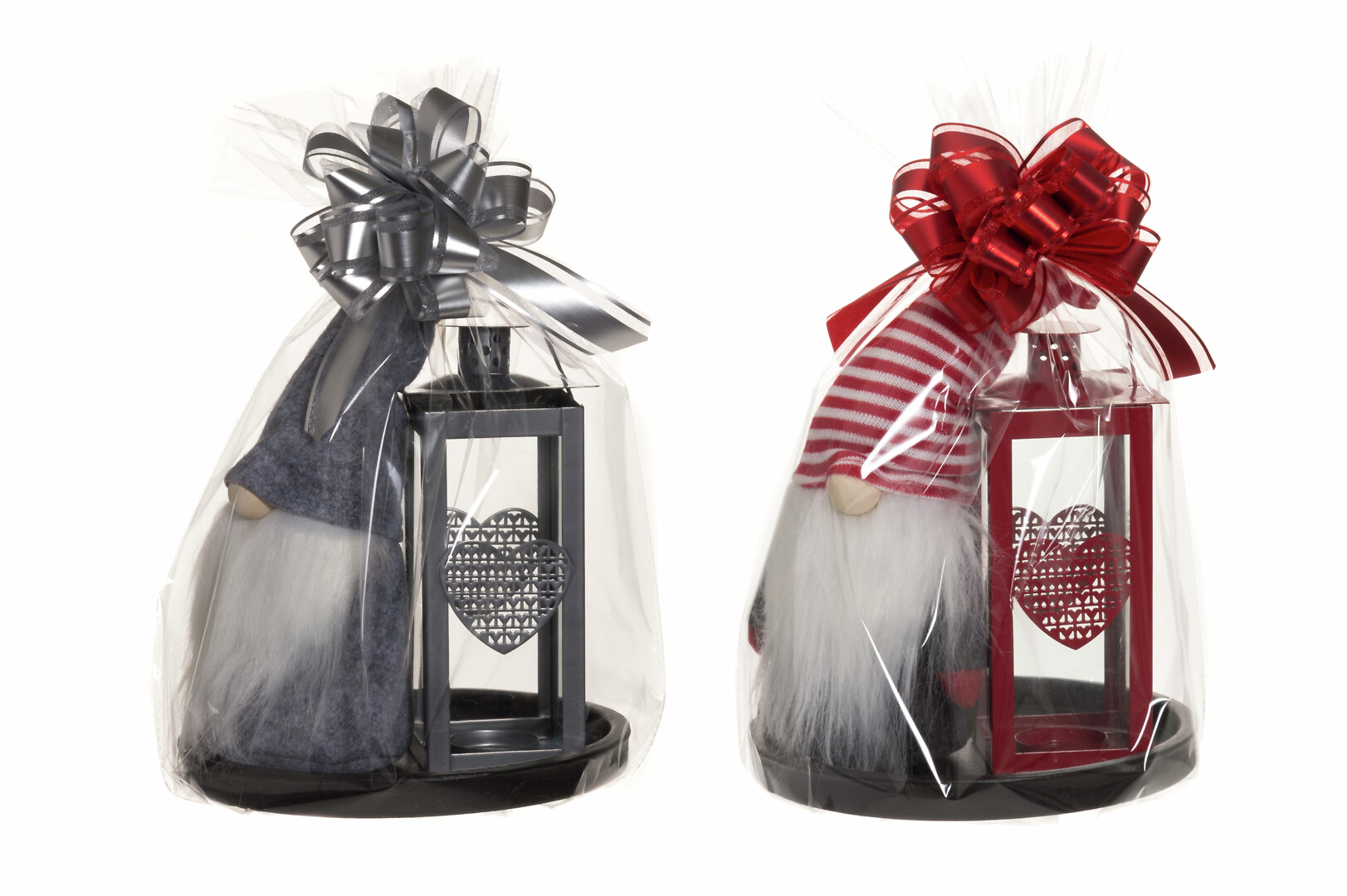 Lahjapakkaus lyhty ja tonttu