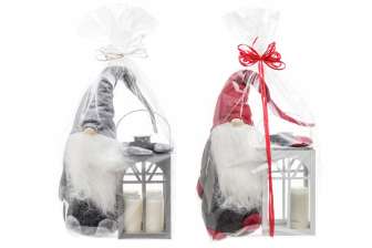 Lahjapakkaus tonttu, lyhty