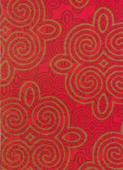 Lahjapaperi kulta/punainen mitat 57cm x 100 m