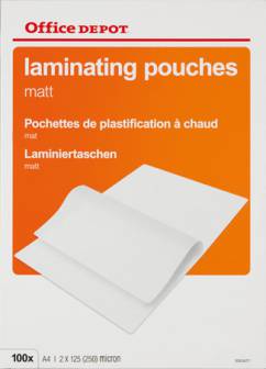 Laminointitasku OD A4 2x125mic matta 100 kpl/ltk