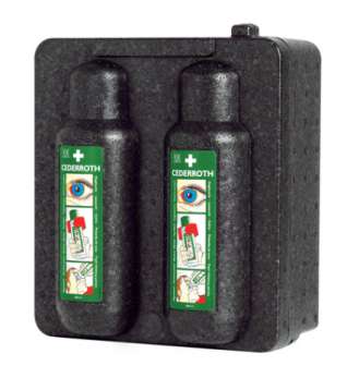 Lämpökaappi 2:lle silmänhuuhtelupullolle