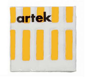 Lautasliina 24x24 Artek Siena valkoinen/keltainen 20kpl/pkt