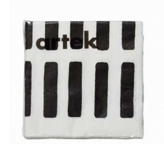 Lautasliina 24x24 Artek Siena valkoinen/musta 20kpl/pkt