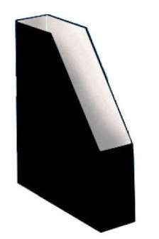 Lehtikotelo A4 aaltopahvia koottava Maxibox musta