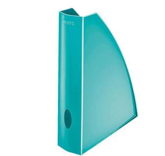 Lehtikotelo Leitz Plus WOW muovia, jäänsininen