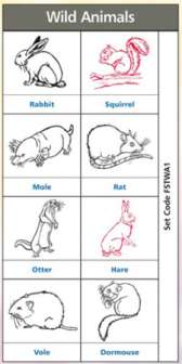 Leimasinlajitelma Xscool Tools villieläimet,  8-osainen