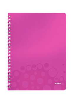 Leitz muistikirja WOW PP A4 viivat pink