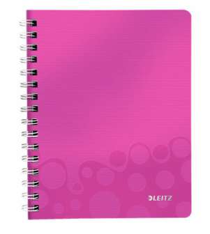 Leitz muistikirja WOW PP A5 viivat pink
