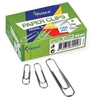 Paperiliitin hopea 50mm 100kpl