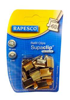 Lisäliittimet Rapesco Supaclip 50 liitintä teräksenväri