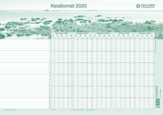 Lomavuosikalenteri 2020-2021