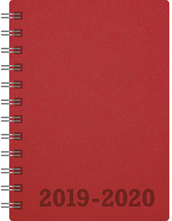 Lukuvuosikalenteri 2019-2020 Klassikko A6, punainen