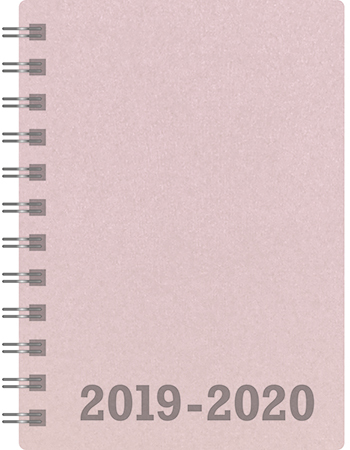 Lukuvuosikalenteri 2019-2020 Klassikko A6, vaaleanpunainen