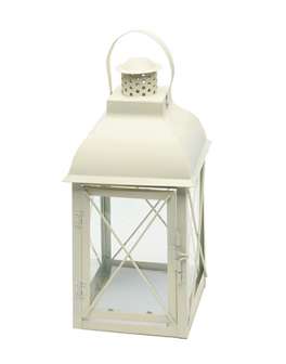 Lyhty luonnonvalkoinen metallia