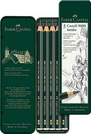 Faber-Castell Lyijykynäsetti Castell 9000 Jumbo 5 kpl