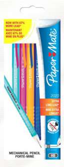 Lyijytäytekynä Papermate 0,7 mm 4 kpl lajitelma blisterissä