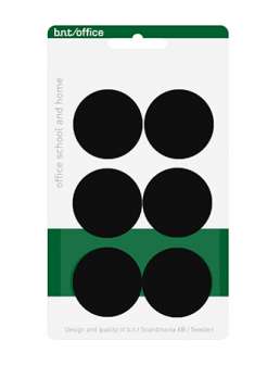 Magneettinappi 30 mm musta 6/pkt