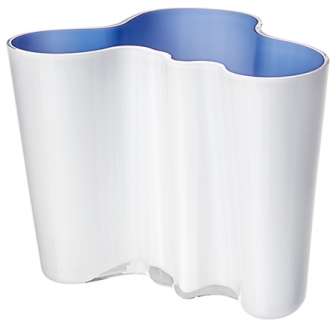 Maljakko Alvar Aalto 160mm duo valkoinen-ultrasin. Suomi 100