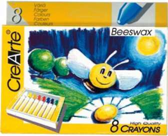 Mehiläisvahaliitu 8väriä pitkä paperoitu, CreArte 10 ras/pak