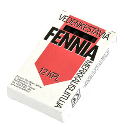 Merkkausliitu Fennia musta, 12 kpl/ras