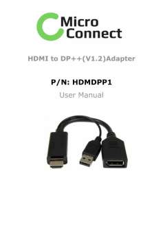 MicroConnect HDMI/Displayport adapteri