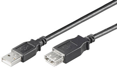 USB-jatkokaapeli 2.0 (A/A) 3m musta