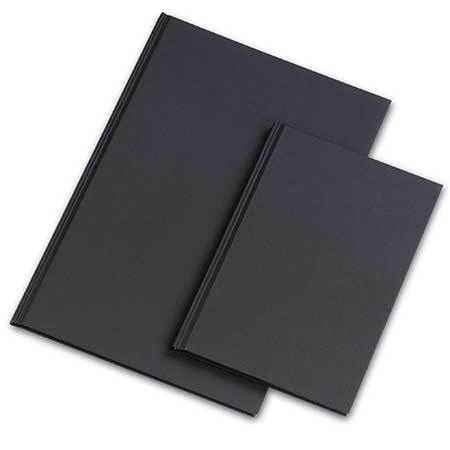Mötesanteckningsbok A4 svart kartong, inbunden