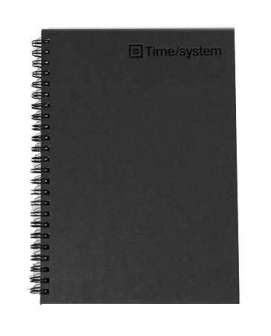 Muistikirja A4 ruudullinen 5x5 musta kartonki parikierre