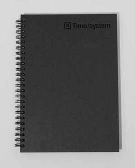 Muistikirja A5 ruudullinen 5x5 musta kartonki parikierre