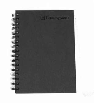 Muistikirja A6 ruudullinen musta kartonki parikierre