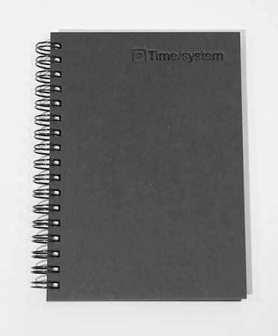 Muistikirja A6 viivallinen musta kartonki parikierre