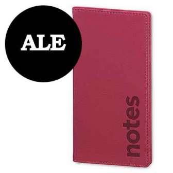 Muistikirja Pocket Fashion aniliininpun. 80x160mm,160 s.