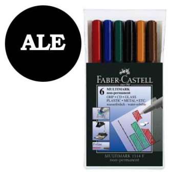 Multimark-kynä Faber-Castell Fine 6 srj vesiliukoinen 0,6 m