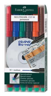 Multimark-kynä Faber-Castell Medium 6-sarja spriiliukoinen